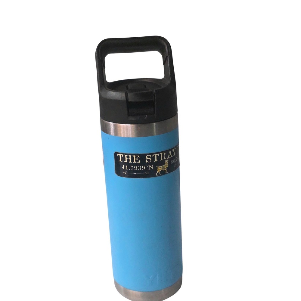 YETI Rambler 18 oz Water Bottle Sky Blue with Chug Cap Stainless Steel Insulated